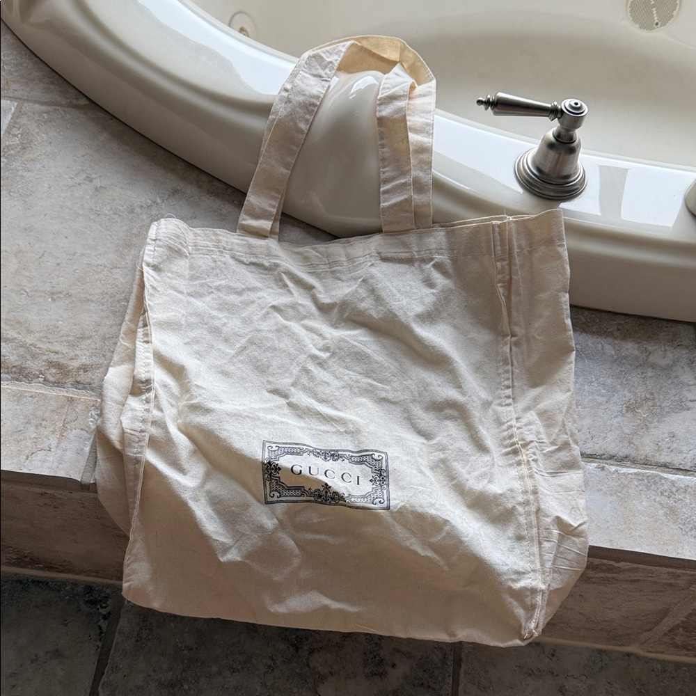 Gucci Ivory Canvas Tote